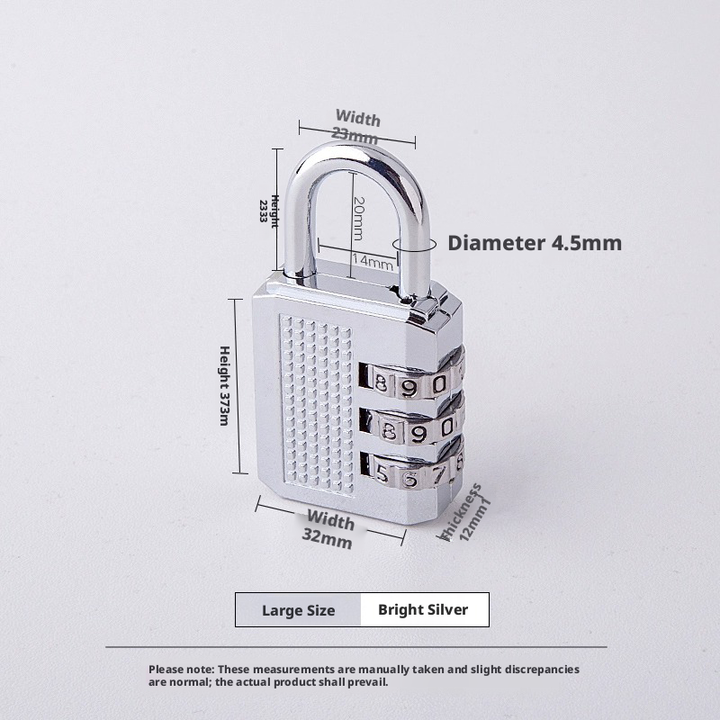 Mechanical combination lock-medium-black