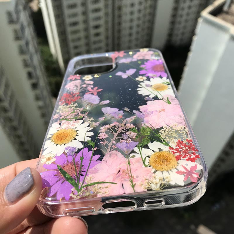 Compatible with Apple, Lilac Flower Phone Case Drop-Proof For