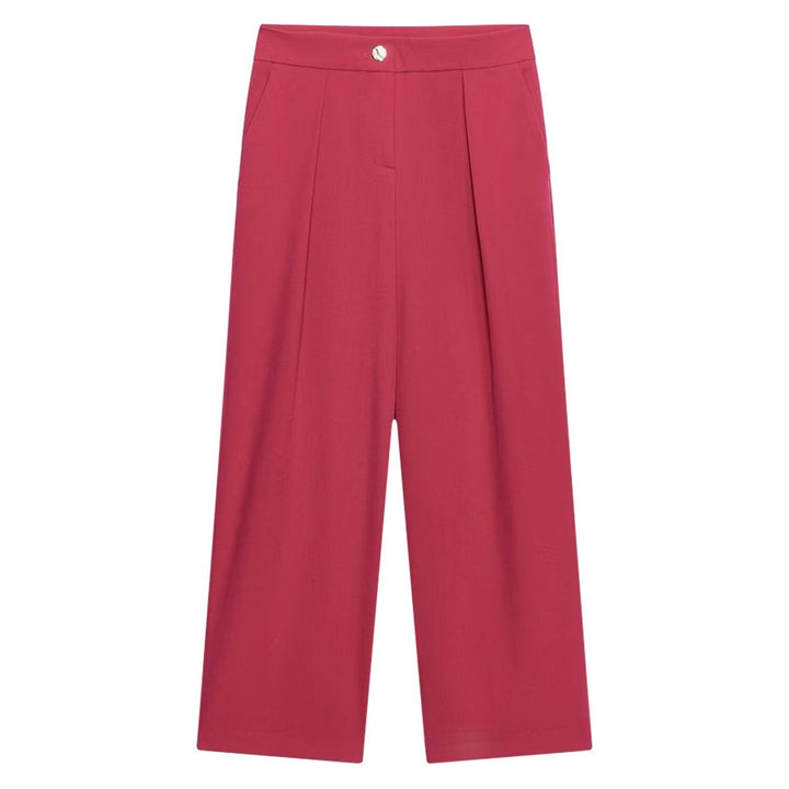Summer Women Asymmetric Decorated Row Button Vest Tight Leg Pleated Pants Sets