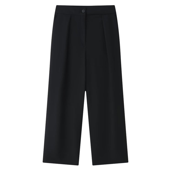 Summer Women Asymmetric Decorated Row Button Vest Tight Leg Pleated Pants Sets