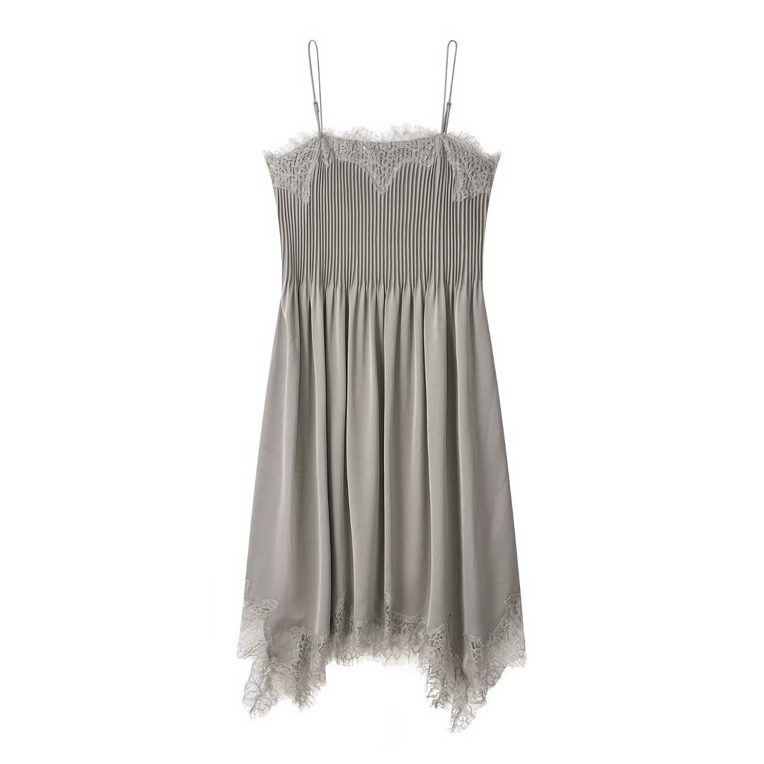 Summer Lace Midi Dress Strap Dress