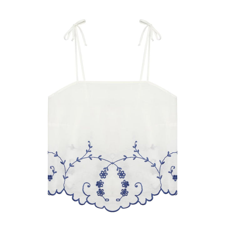 Summer Blended Embroidered Top Casual Shorts Sets