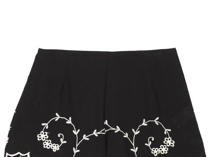 Summer Blended Embroidered Top Casual Shorts Sets