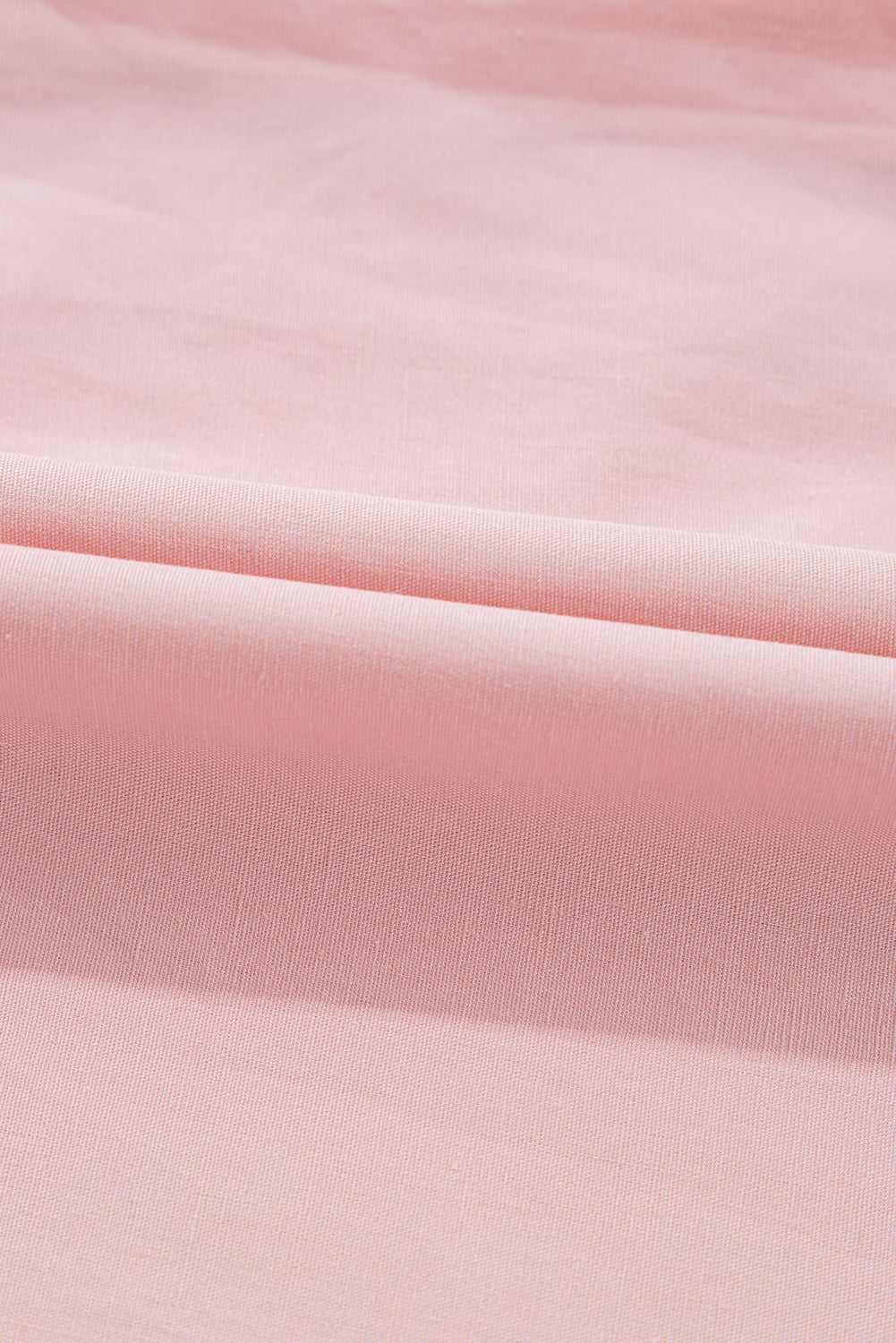 Chemise décontractée ample rose clair à boutons et plis