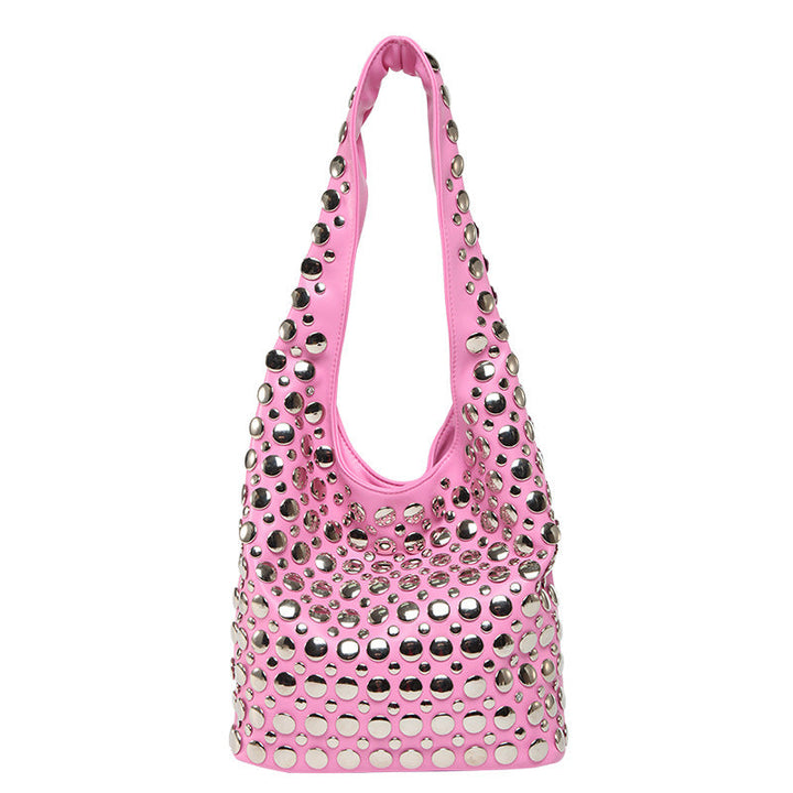 New Punk-style Studded Single-shoulder Bag