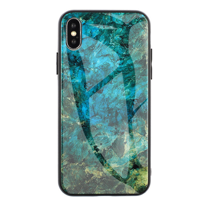 Marbled glass shell S10 protective cover