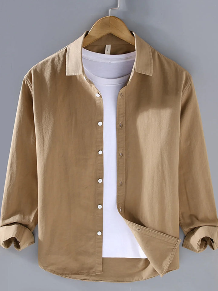 Men's Plus Size Button Up Long Sleeve Shirt