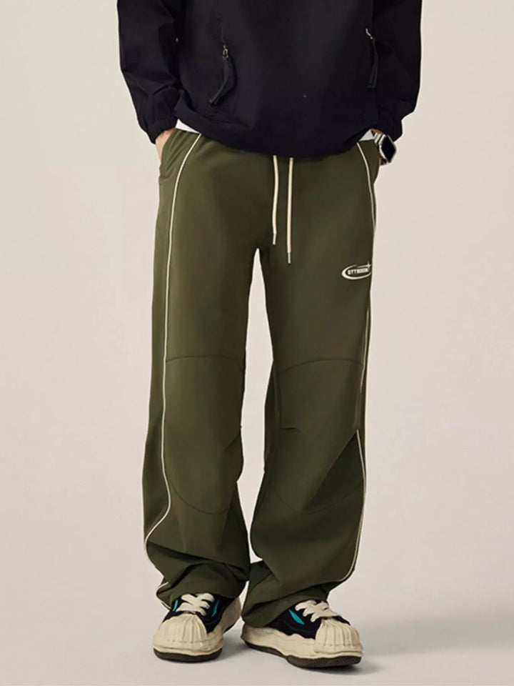 Men's Drawstring Wide Leg Pants