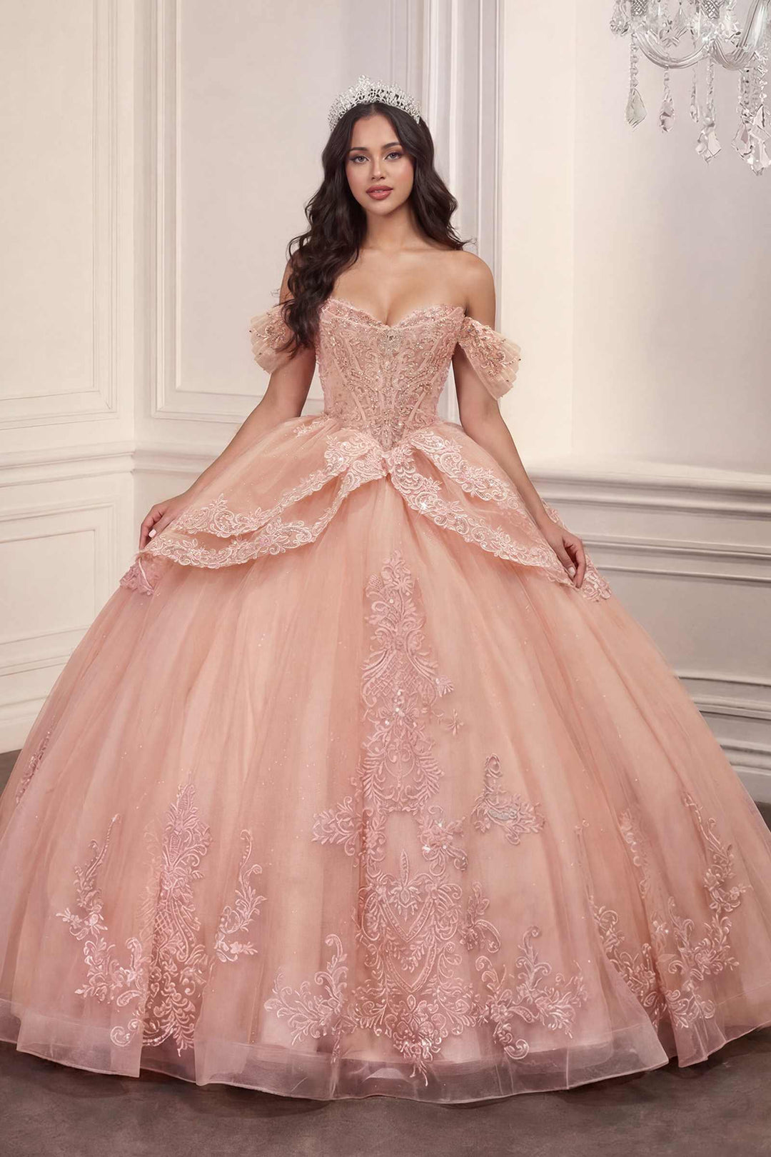 Ladivine 15729 Off the Shoulder Quinceañera Ball Gown