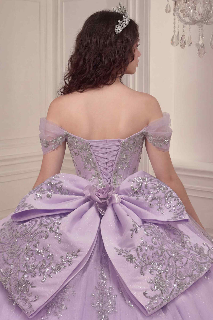 Ladivine 15730 Glitter Tulle Embroidered Lace Applique Sweet 16 Gown