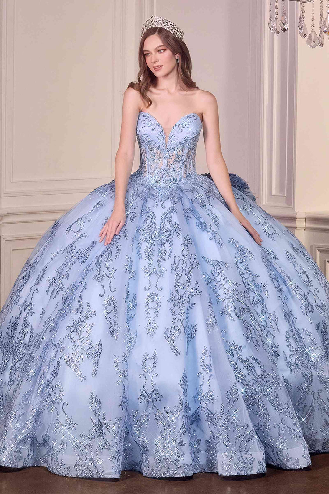 Ladivine 15732 Fairytale Strapless Sweetheart Cinderella Quinceanera Ball Gown