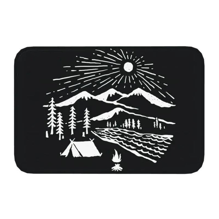 River Scenery Flocked Floor Mat Ground Protection Mat