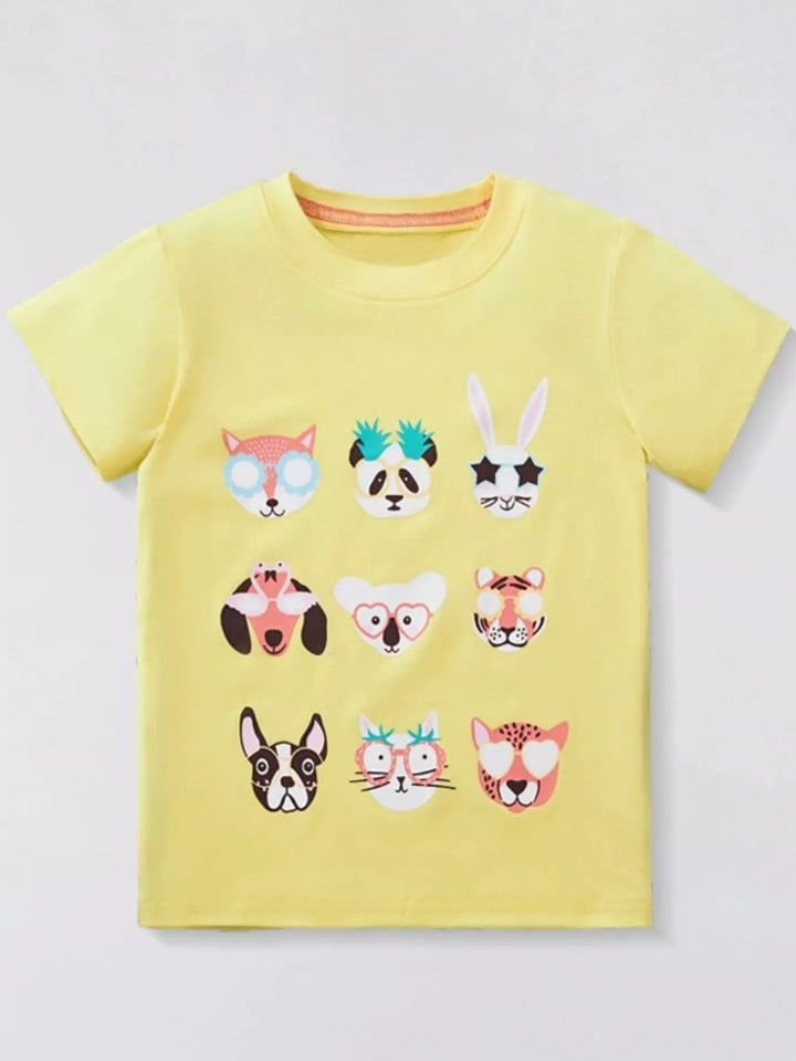 Children's Animal Crew Neck T-Shirt
