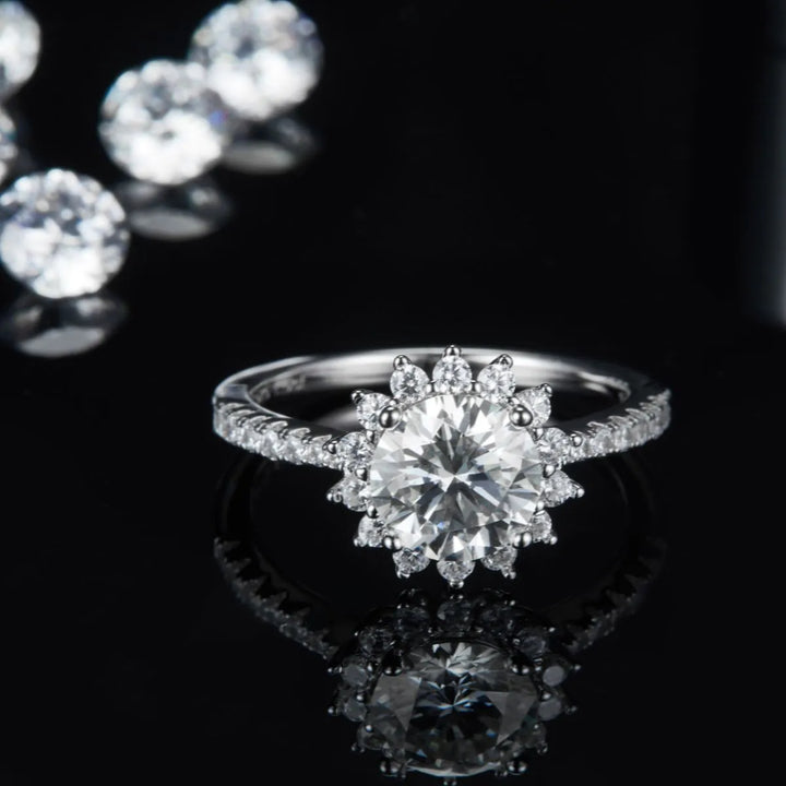2 Carat Moissanite 925 Sterling Silver Ring