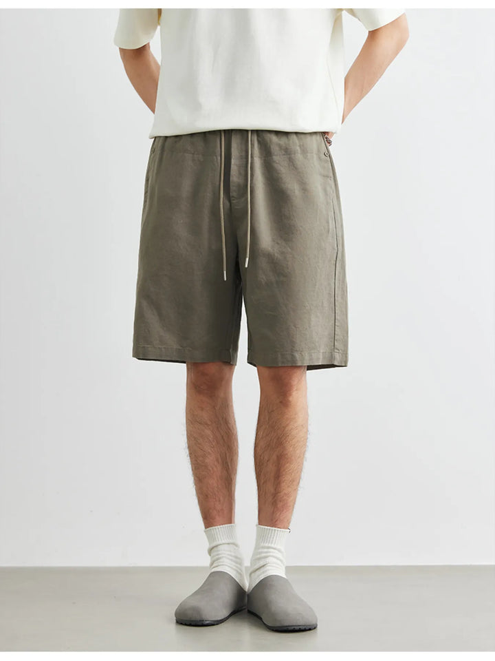 Men's Plus Size Drawstring Pocketed Shorts
