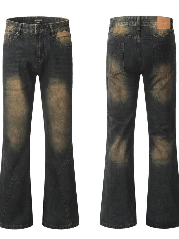 Men's Washed Flare Jeans