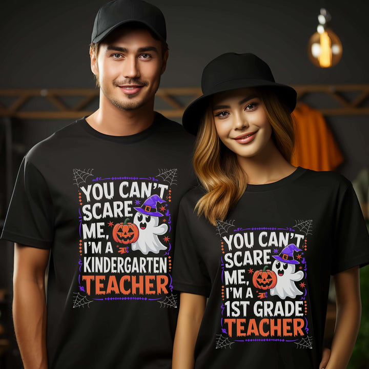 You Can’t Scare Me Teacher Shirt – Funny Halloween Graphic Tee