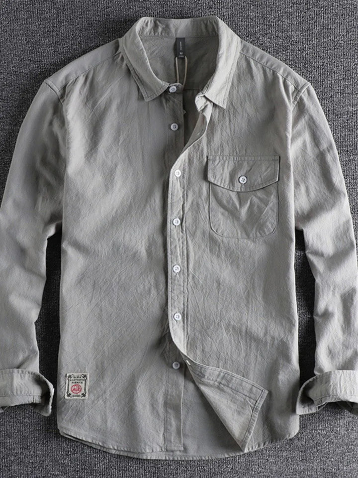 Men's Plus Size Button Down Long Sleeve Shirt