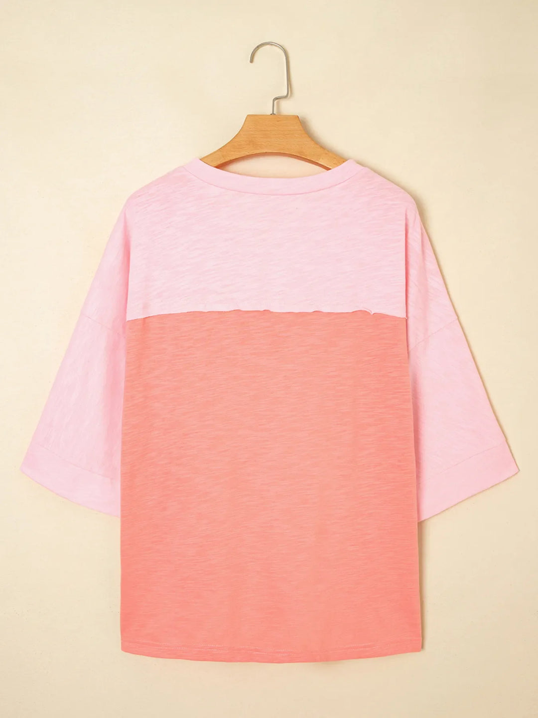 Flower Patched Exposed Seam Oversized T Shirt