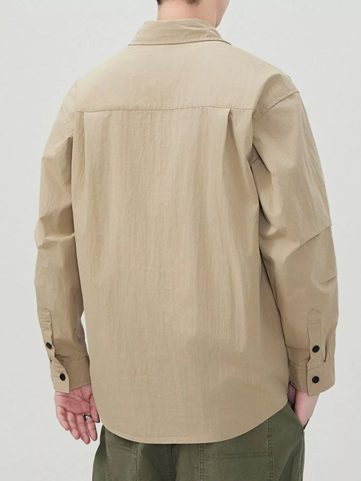 Men's Plus Size Button Up Long Sleeve Shirt