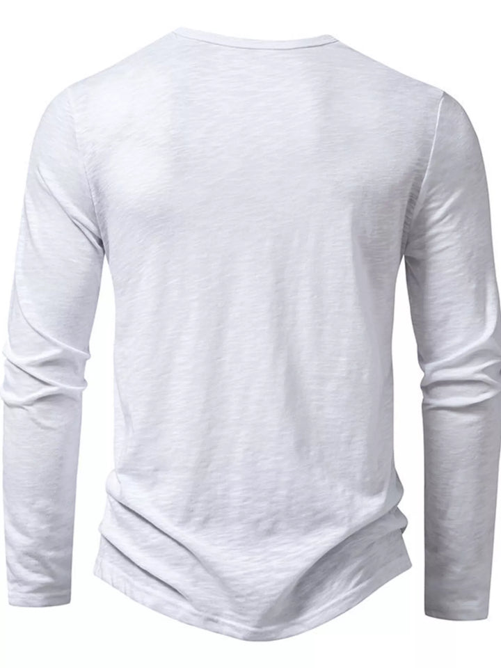 Men's Long Sleeve Henley T-Shirt