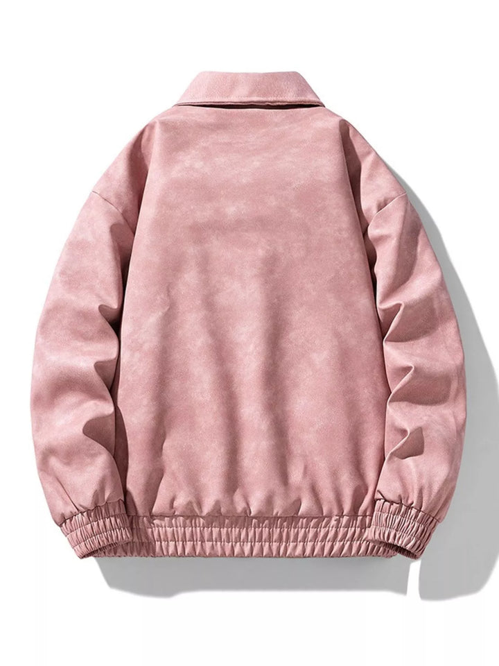 Men's Plus Size Zip Up Long Sleeve Jacket