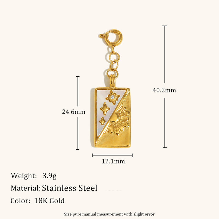 European And American Cross-border Spring-ring Pendant Stainless Steel Plated