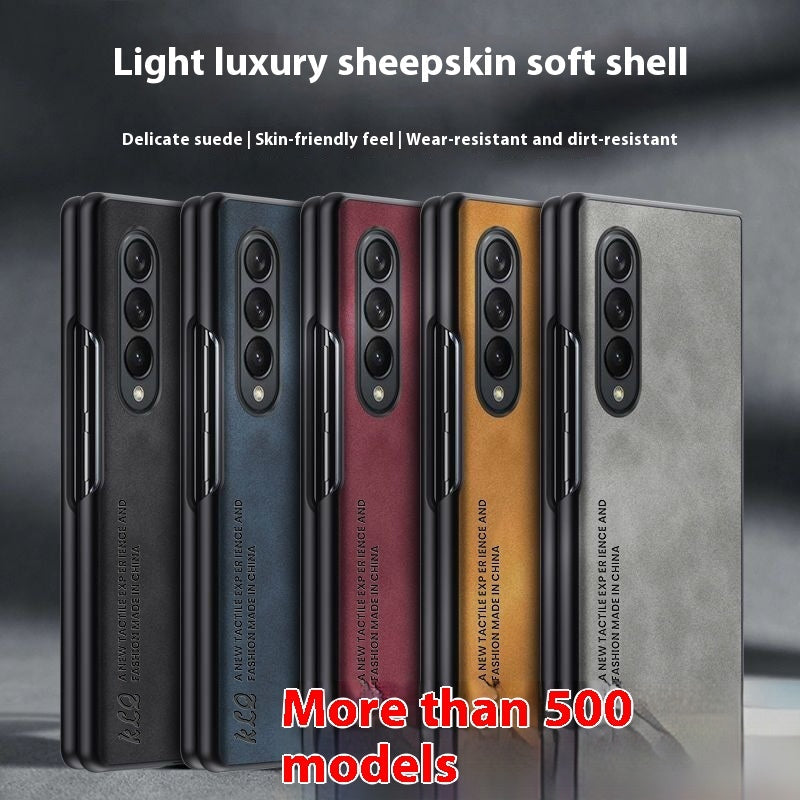 Applicable To Z Flip6 Phone Case Foldable Screen Sheepskin Pattern