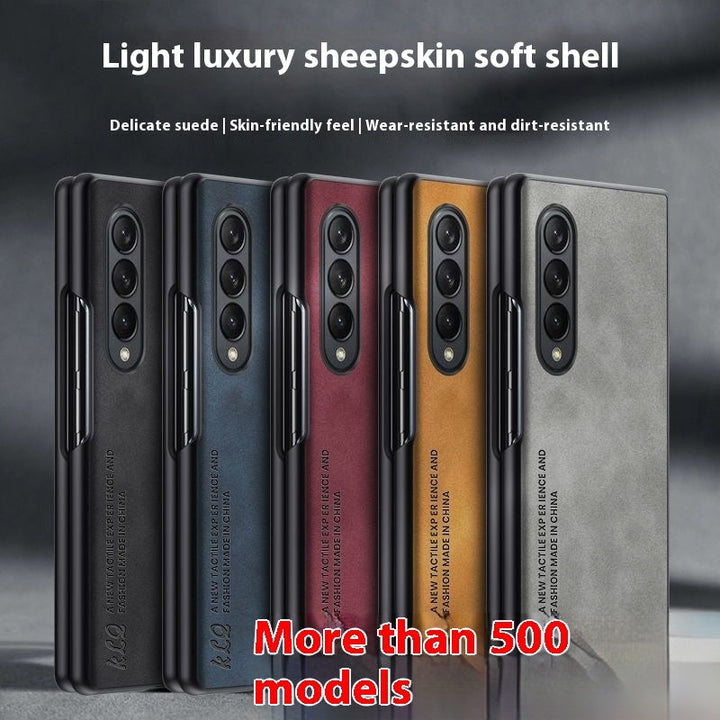 Applicable To Z Flip6 Phone Case Foldable Screen Sheepskin Pattern