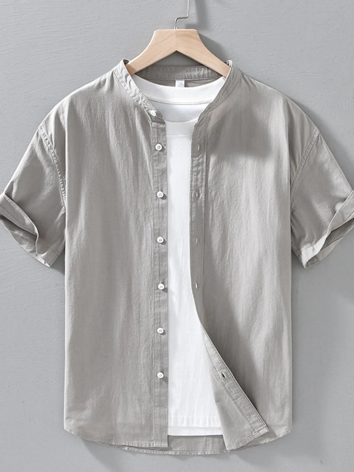 Men's Plus Size Button Up Short Sleeve Shirt