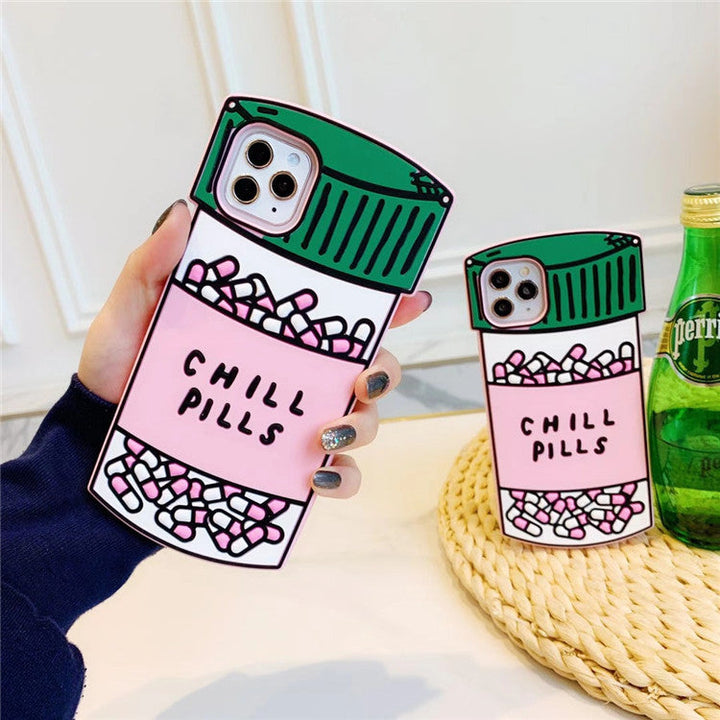 Compatible with Apple, Personalized Creative Pill Silicone IPhone Case