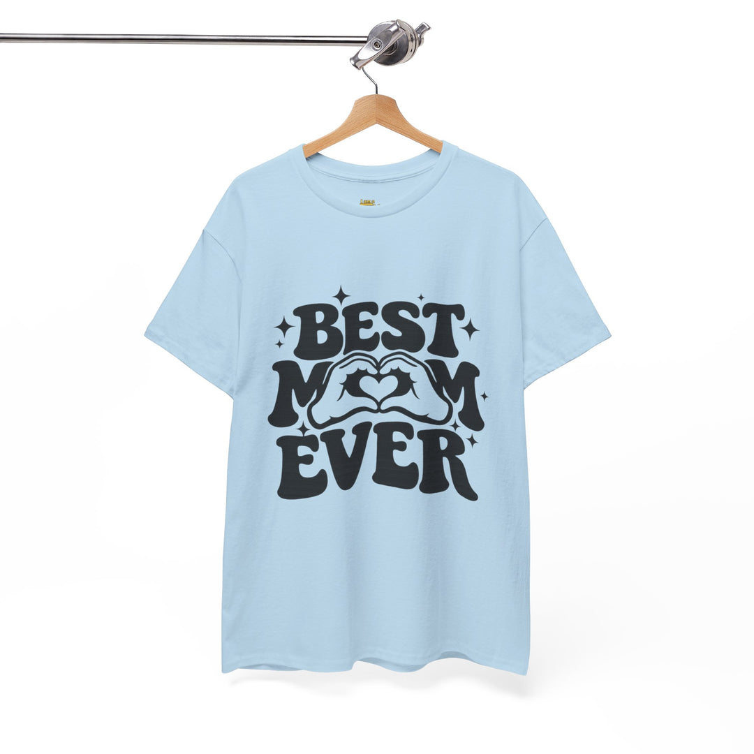 T-Shirt — "Best Mom Ever" Retro Heart Graphic | Mother’s Day Gift Tee