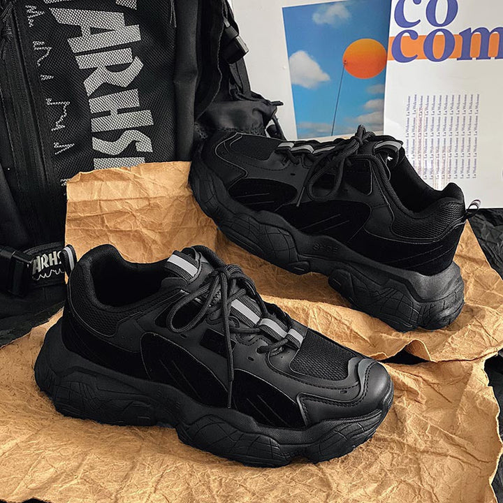 Mesh Sneakers, Low-Top Casual Daddy Shoes, Breathable