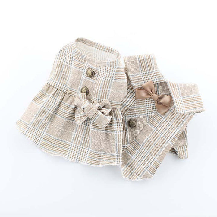 Khaki Suit Dress Cat And Dog Costume