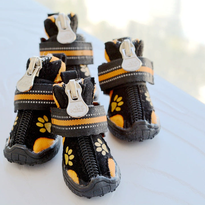 Medium And Large Dogs Printed Suede Cotton Shoes