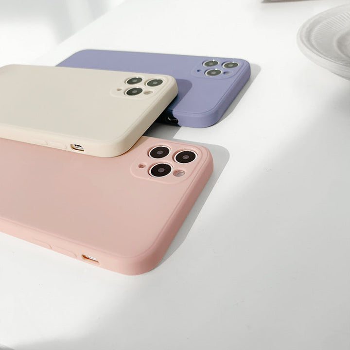 Simple Silicone Solid Color Phone Case