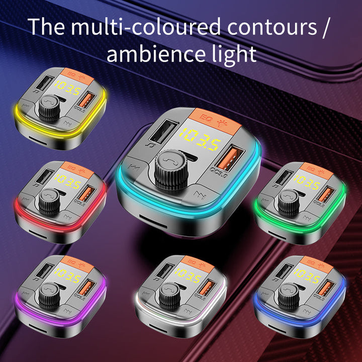 Car MP3 Bluetooth Player PD QC3.0 Fast Charge Car Charger