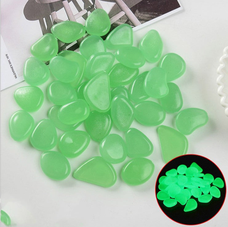 Luminous Stones Fluorescent Aquarium Pebbles Fish Tank Garden Luminous Stones