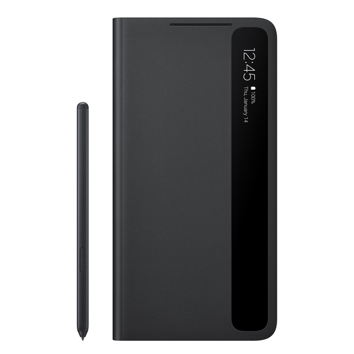 Mobile Phone Case Original Mirror Flip Cover With Spen Stylus Silicone Protective Cover