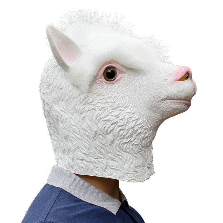 Halloween White Mask Party Supplies Animal Latex Mask