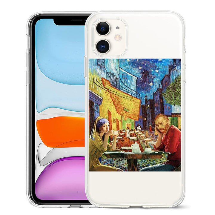 Compatible with Apple, Compatible with Apple , Suitable For Iphone12 Cross-Border Van Gogh Apple Xs Art Student Art Oil Painting Mobile Phone Case Art Phone Case