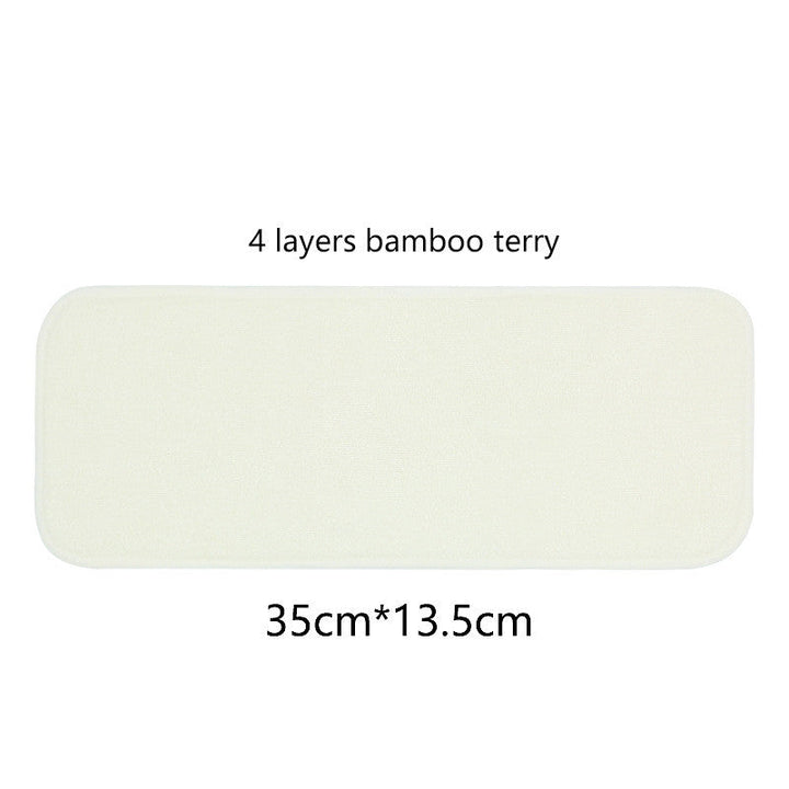 Baby Washable 4-layer Pure Bamboo Fiber Diapers Bamboo Terry Absorbent Diapers