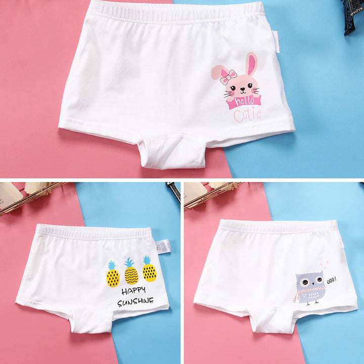 Children'S Antibacterial Underwear, Pure Cotton Breathable Boxer Shorts, Girls' Baby Boxer Shorts, Boneless And Comfortable Tide