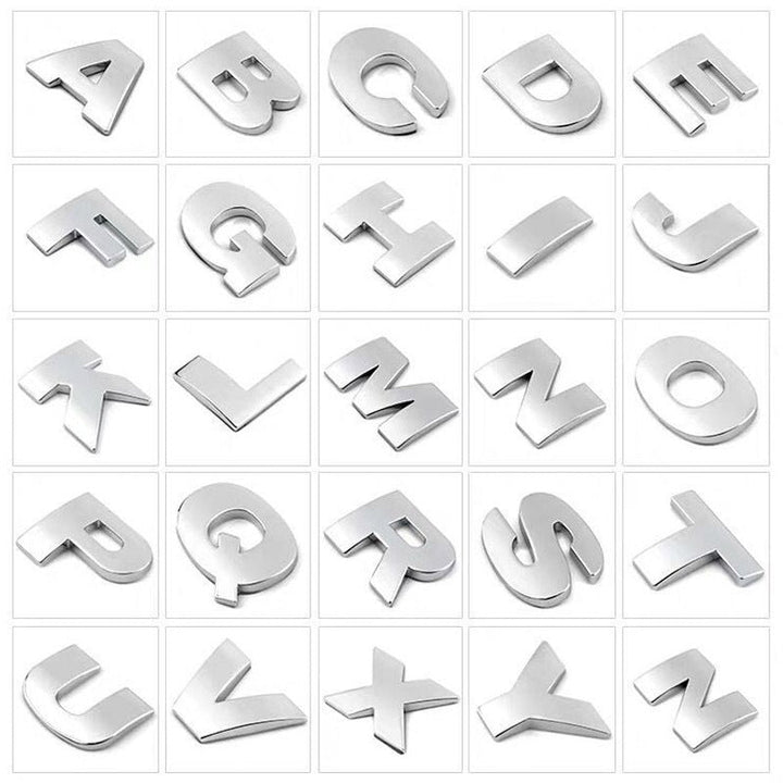 Large number car tail letter label, car personality letter sticker