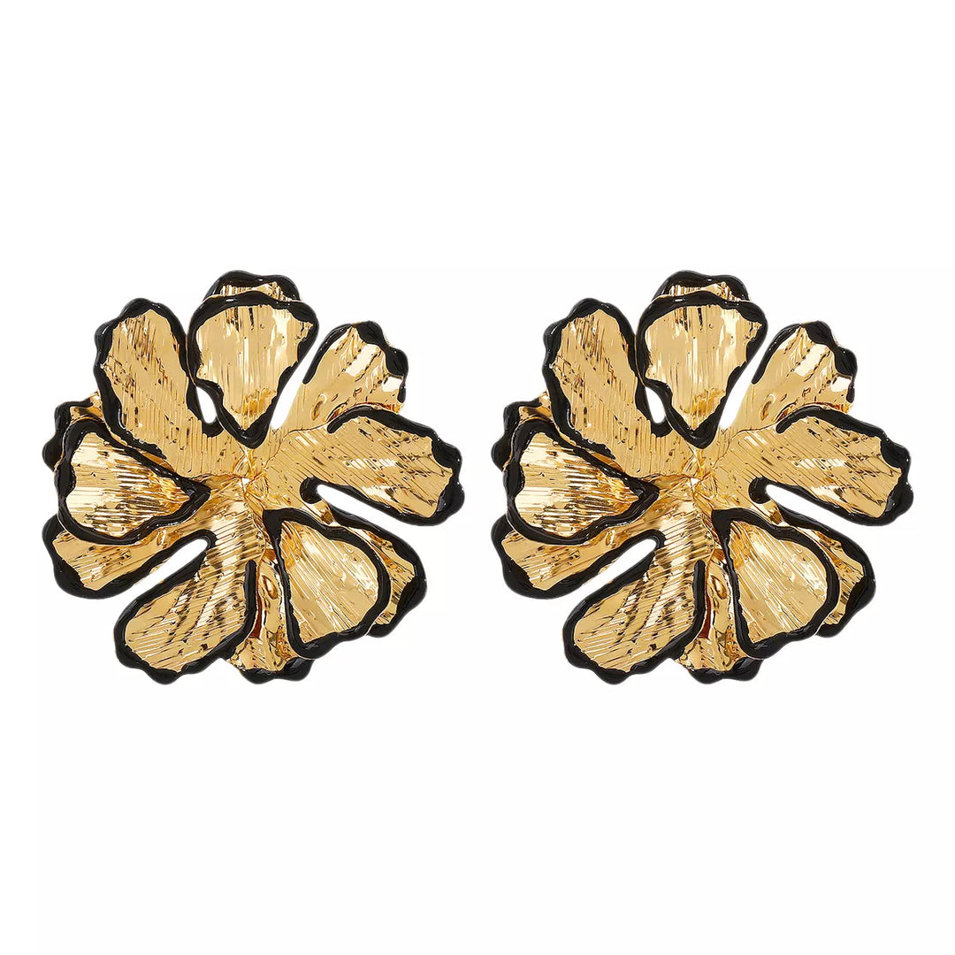 18K Gold-Plated Flower Stud Earrings