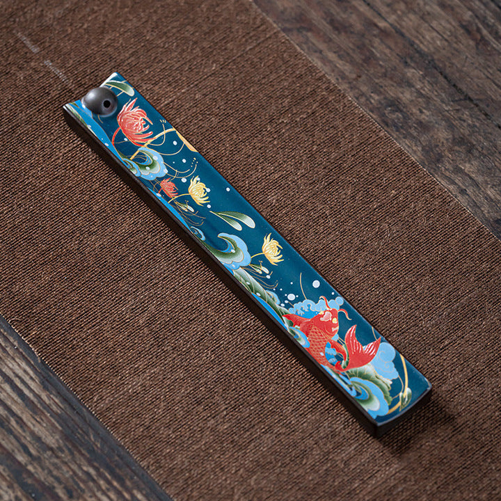 Enamel Wire Incense Burner Incense Insert Ornaments Ceramic Creative Tea Ceremony Enshrines Antique Lying Incense Burner Household Cloisonne Sandalwood Incense Burner
