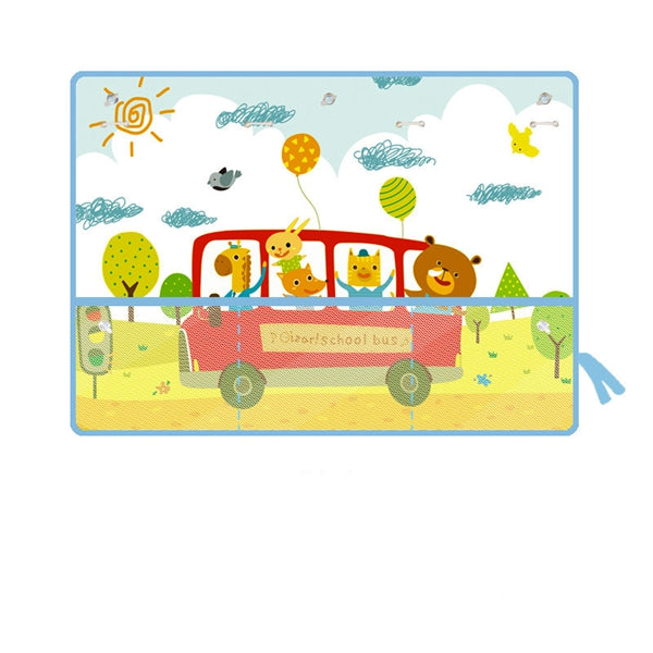 New Car Sunshade With Net Bag Multifunctional Storage Sunscreen Storage Bag Cartoon Car Sucker Curtain