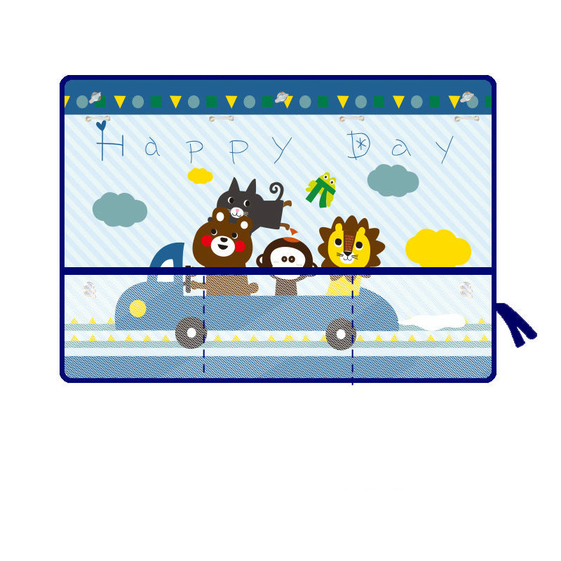 New Car Sunshade With Net Bag Multifunctional Storage Sunscreen Storage Bag Cartoon Car Sucker Curtain