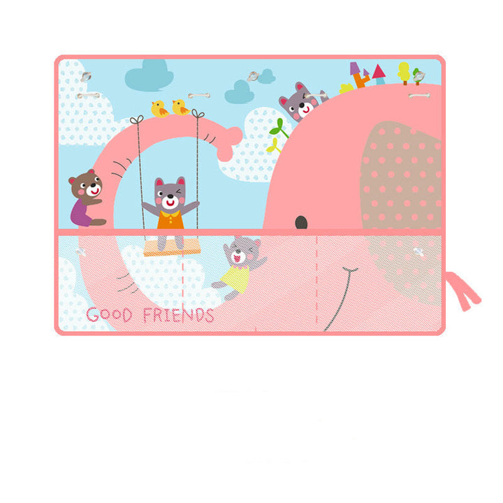 New Car Sunshade With Net Bag Multifunctional Storage Sunscreen Storage Bag Cartoon Car Sucker Curtain