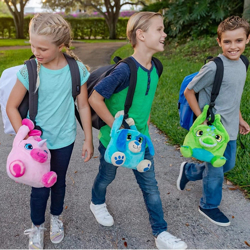 Animal Lunch Bag Portable Animal Lunch Bag Children Plush Lunch Bag With Rice Insulation Bag